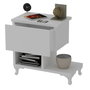 Hanah Home Mesilla de Noche Blanca 46.8cm Ancho x 46.8cm Alto x 33cm Fondo